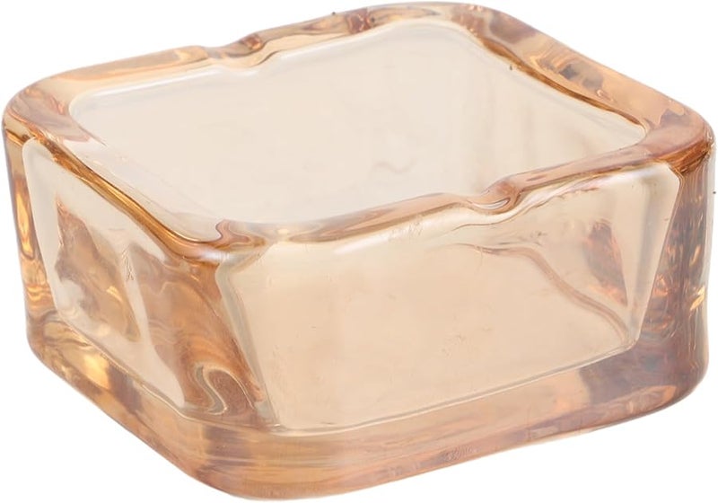 علبة سجائر محمولة من الزجاج العنبري للسيارة المنزل المكتب منطقة التدخين في الفناء - Image 1